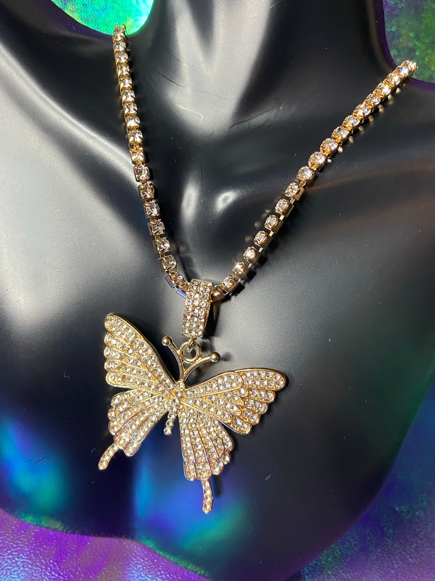 Iced Out Butterfly Necklace