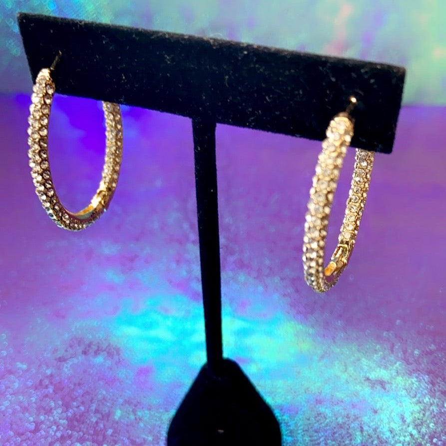 Micro Pave Hoop Earrings