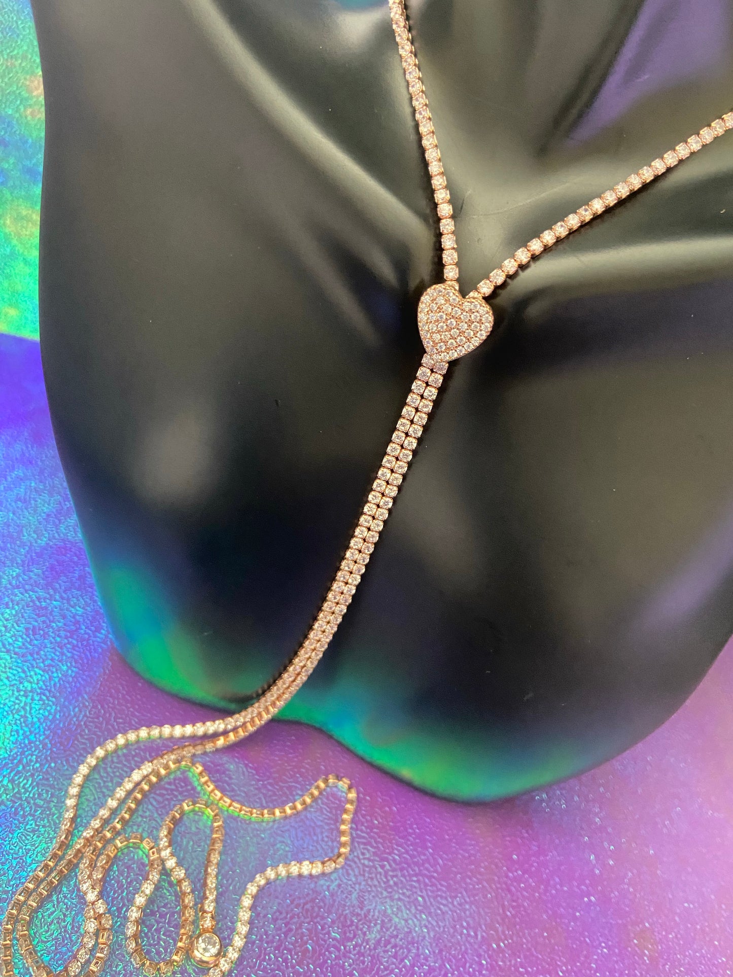 Diamond Heart Glide Necklace