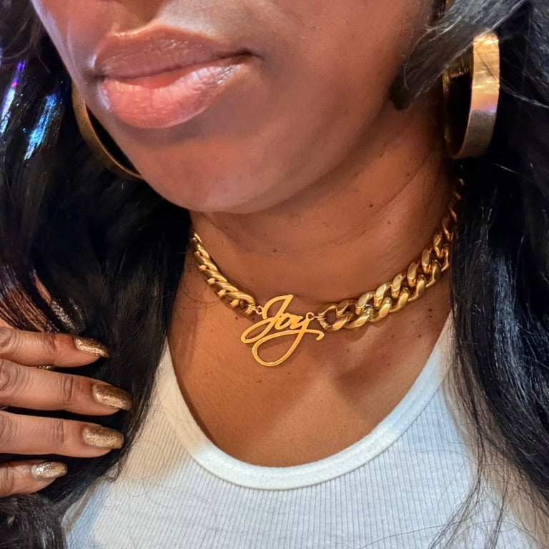 Custom Name Plate Cuban Necklace