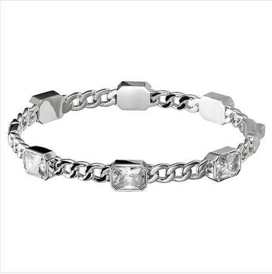 Clear Stone Link Bracelet