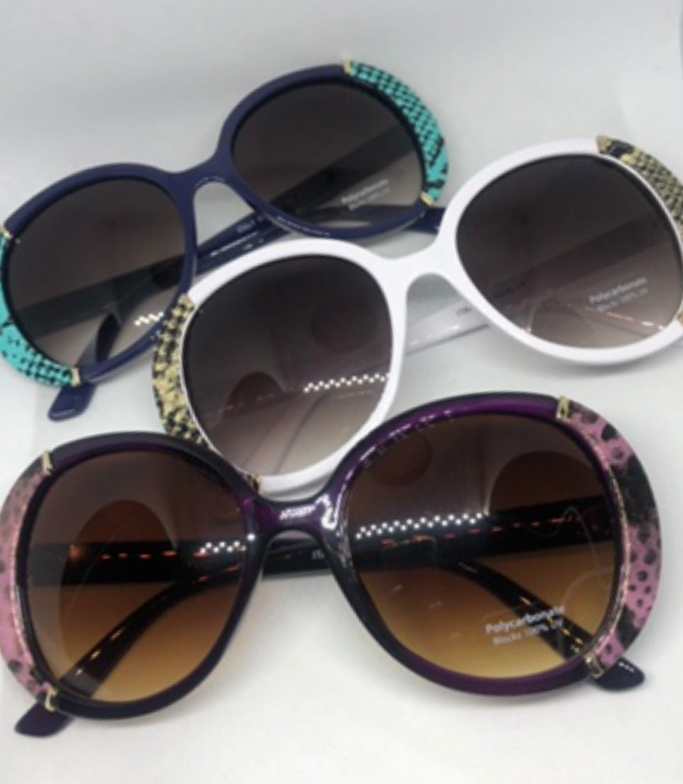 Snake Print Frame Sunglasses