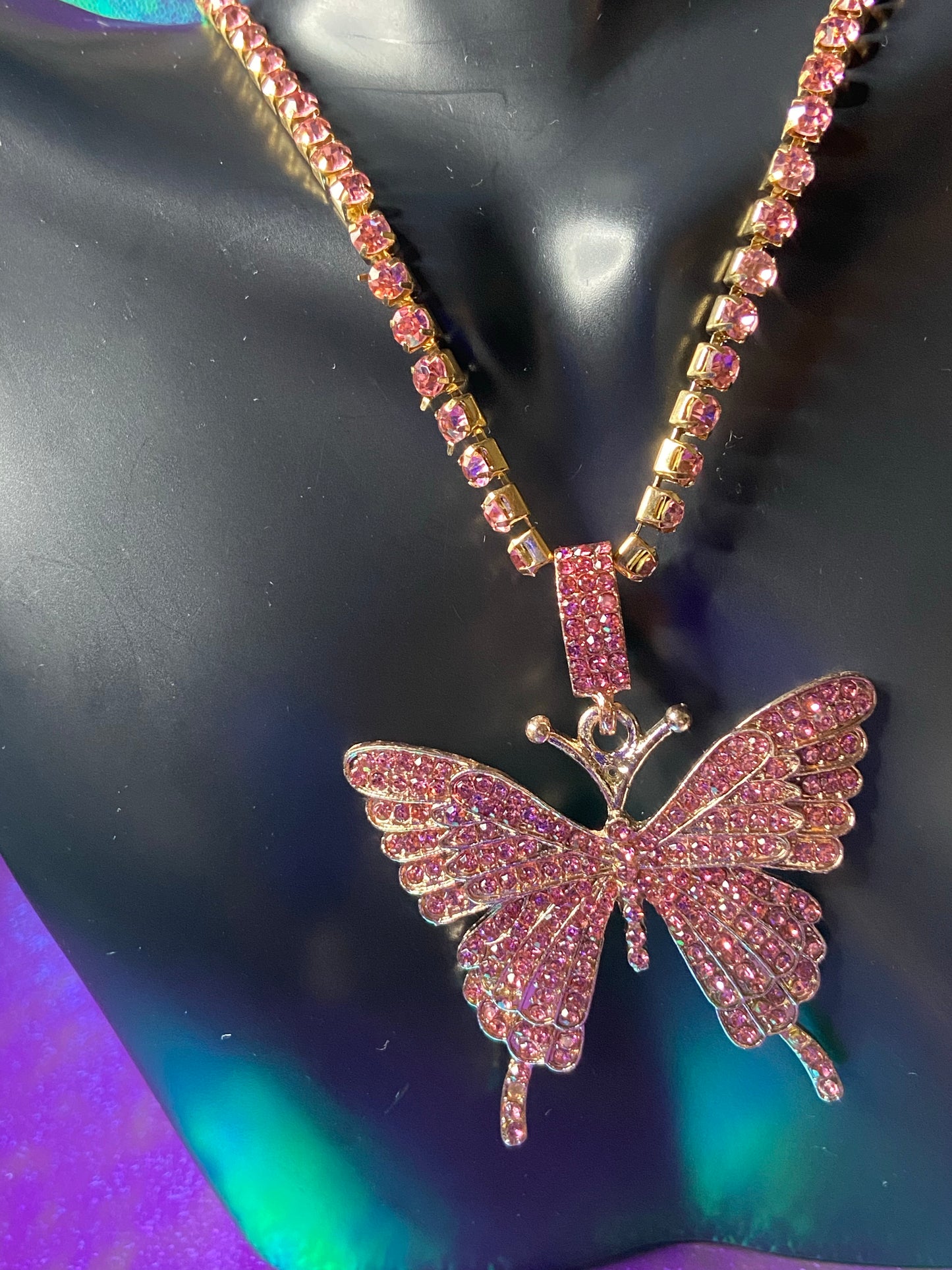Iced Out Butterfly Necklace
