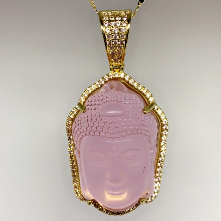 Diamond Buddha Head Pendant
