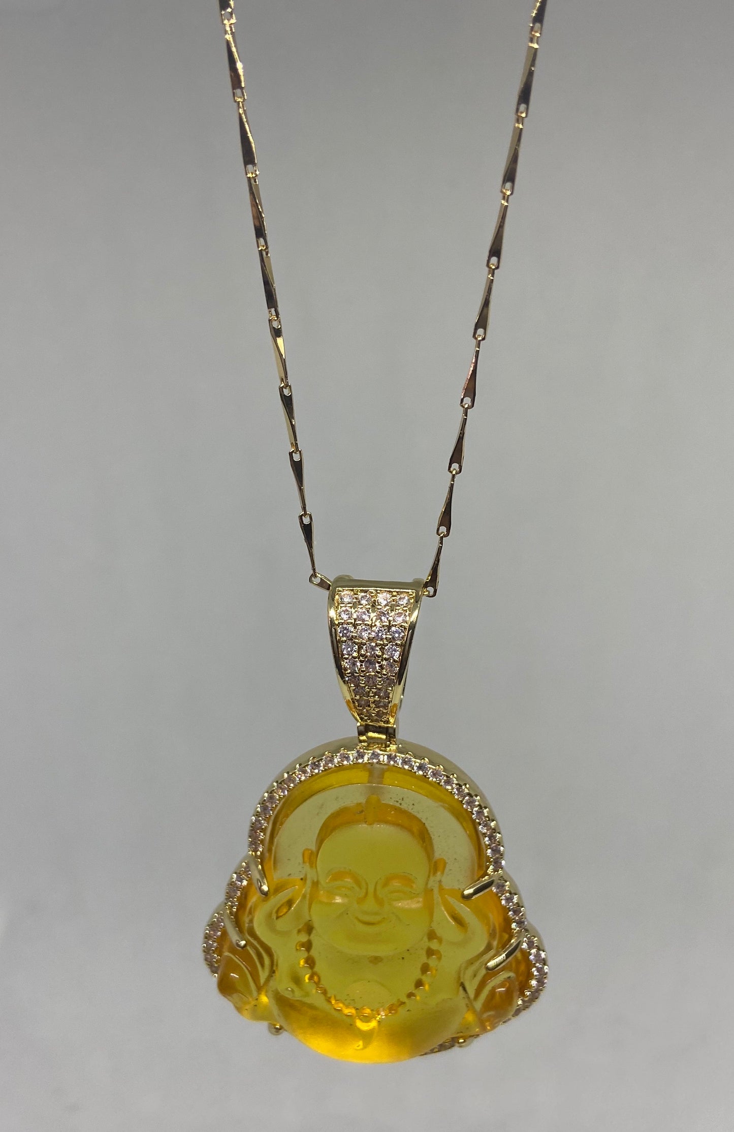 Rhinestone Buddha Pendant