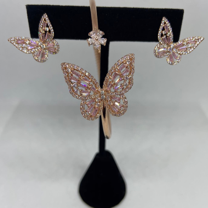 Rose Gold Butterfly Earrings