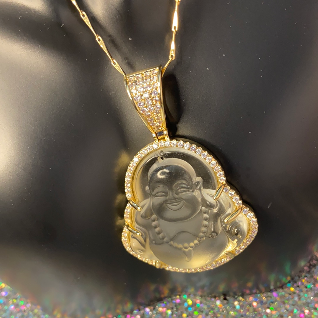 Rhinestone Buddha Pendant