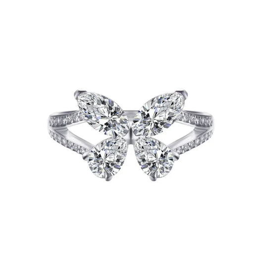 Crystal Butterfly Ring