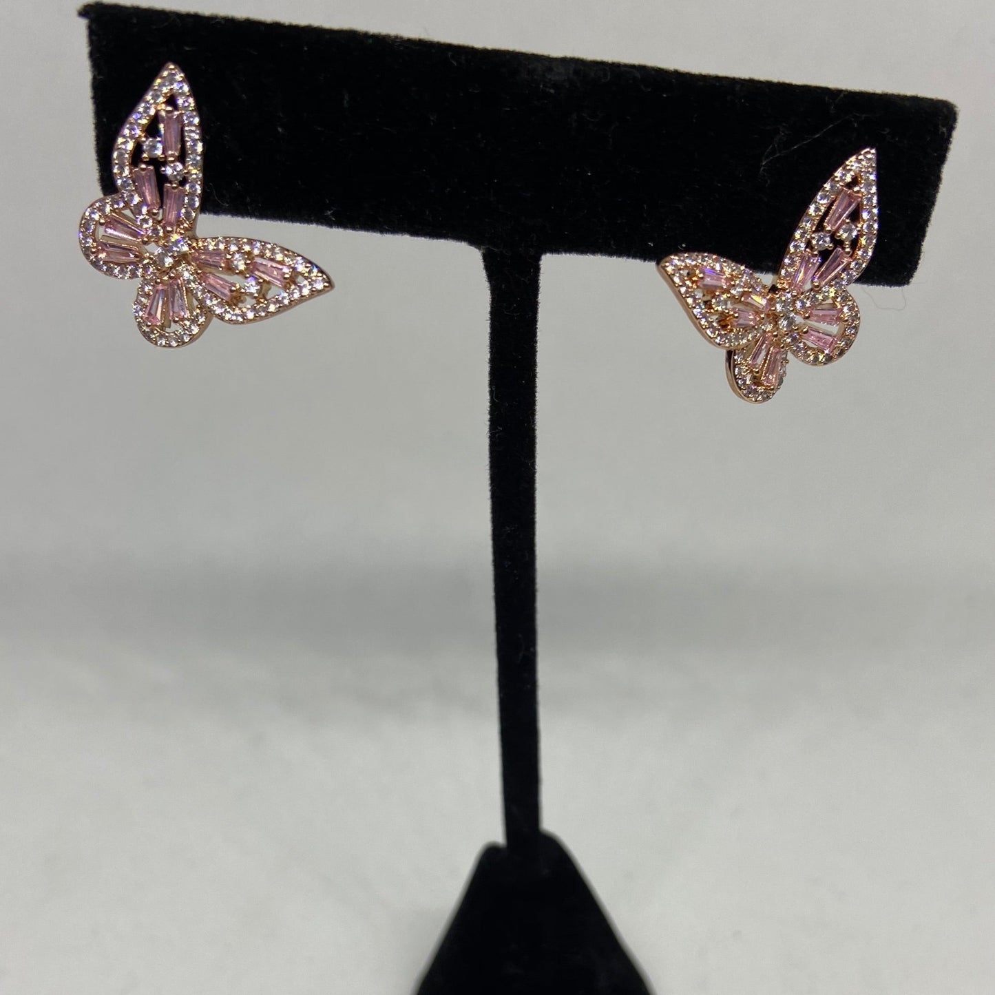 Rose Gold Butterfly Earrings