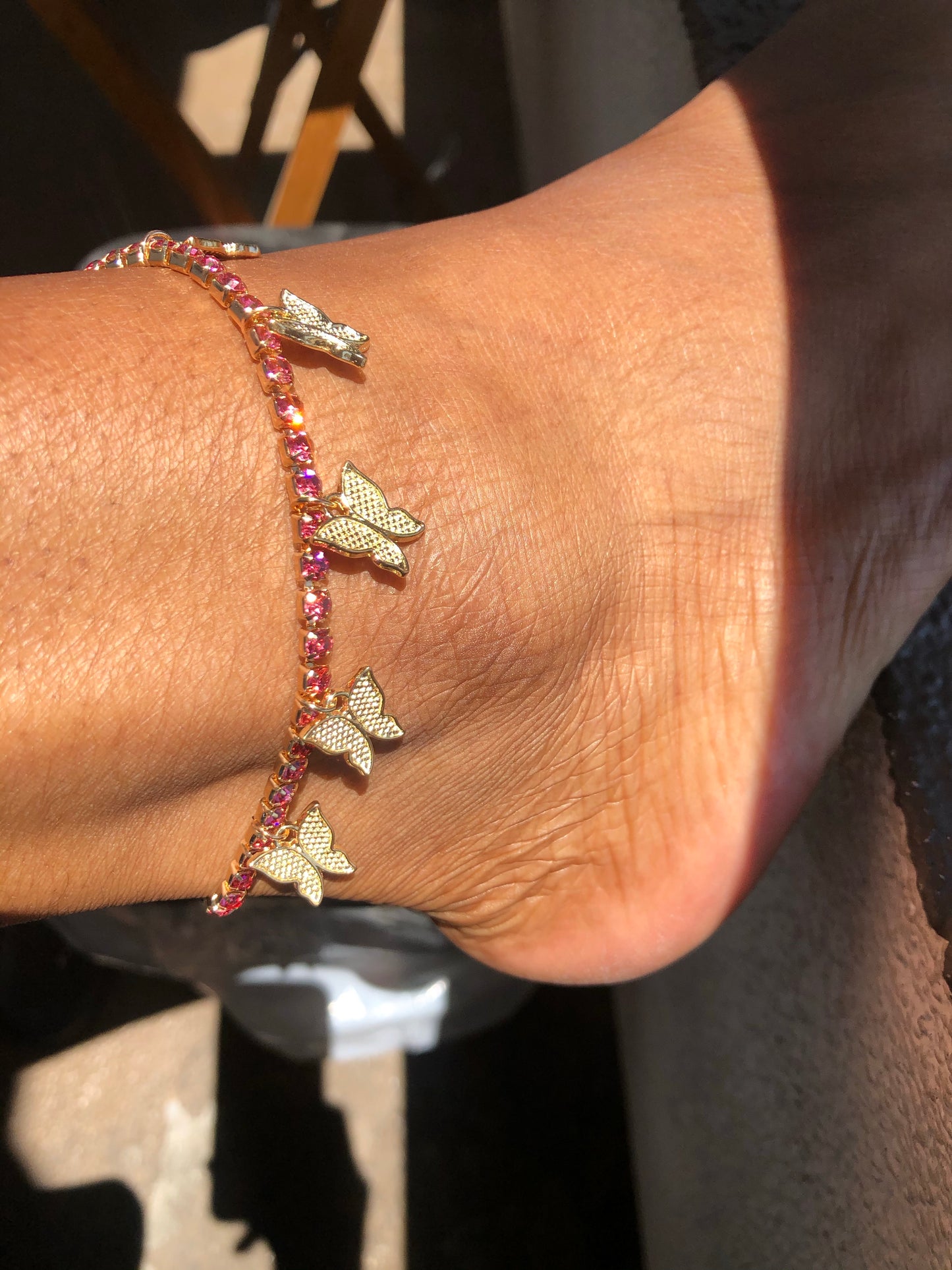 Butterfly Tennis Chain Anklet