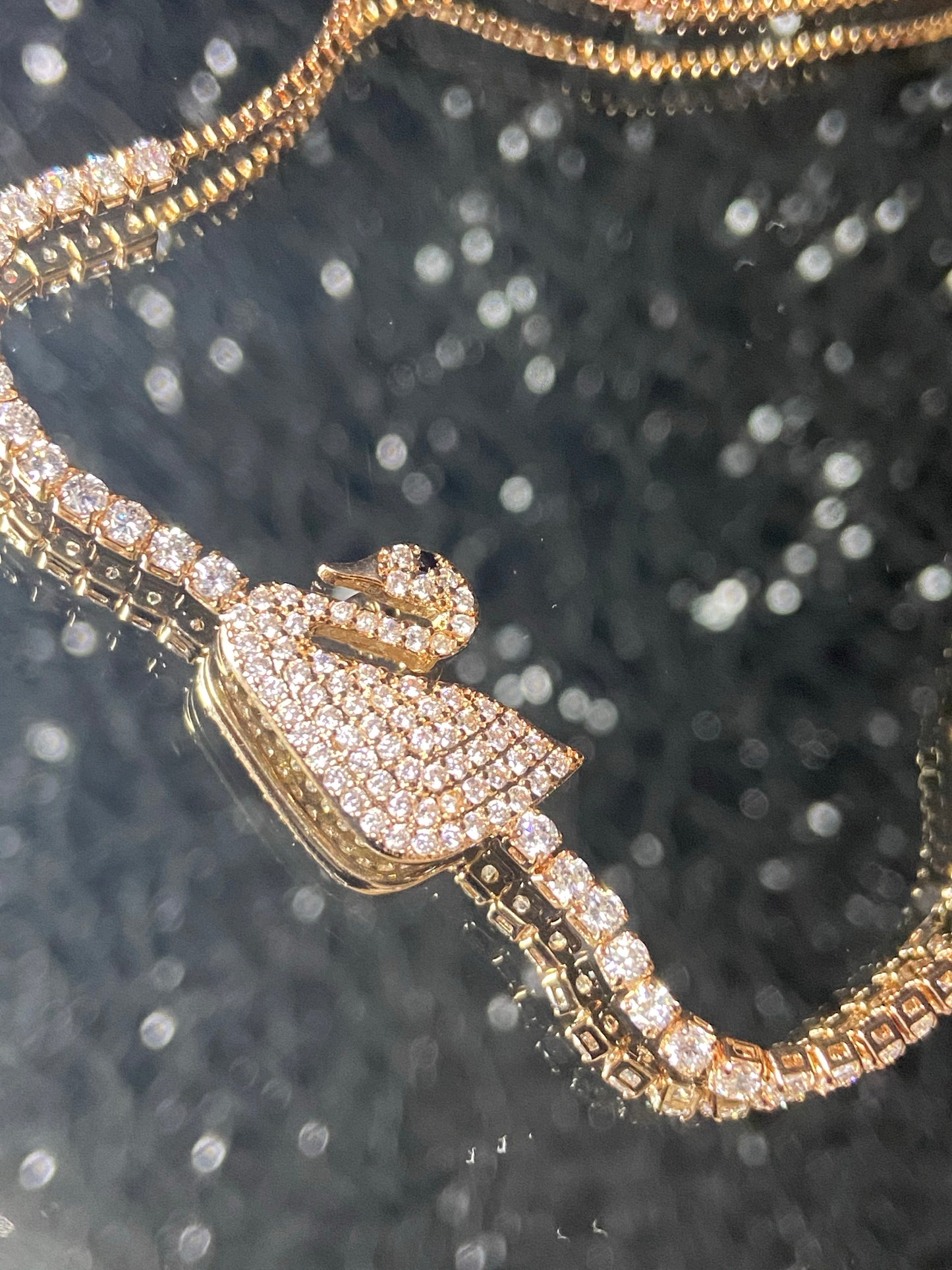 Crystal Swan Bracelet