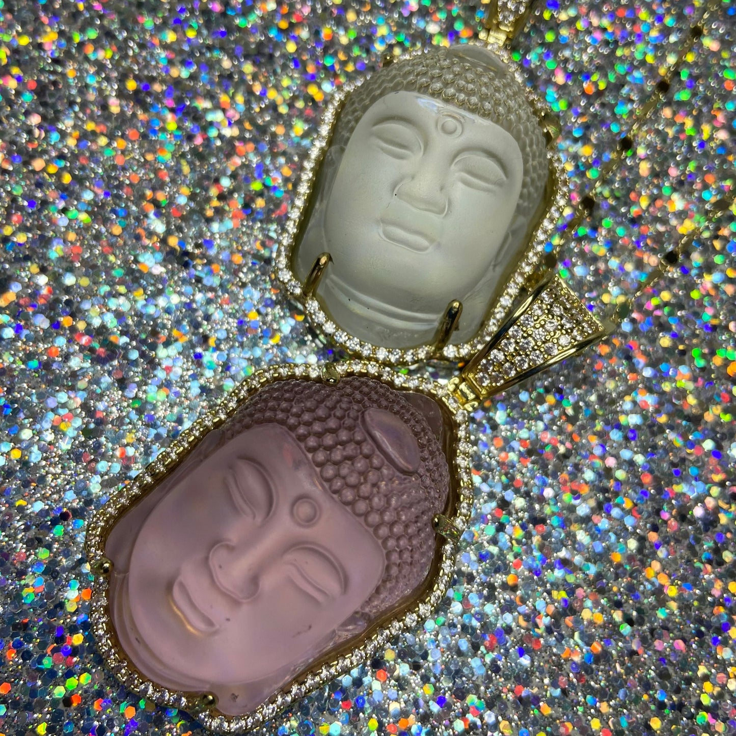 Diamond Buddha Head Pendant