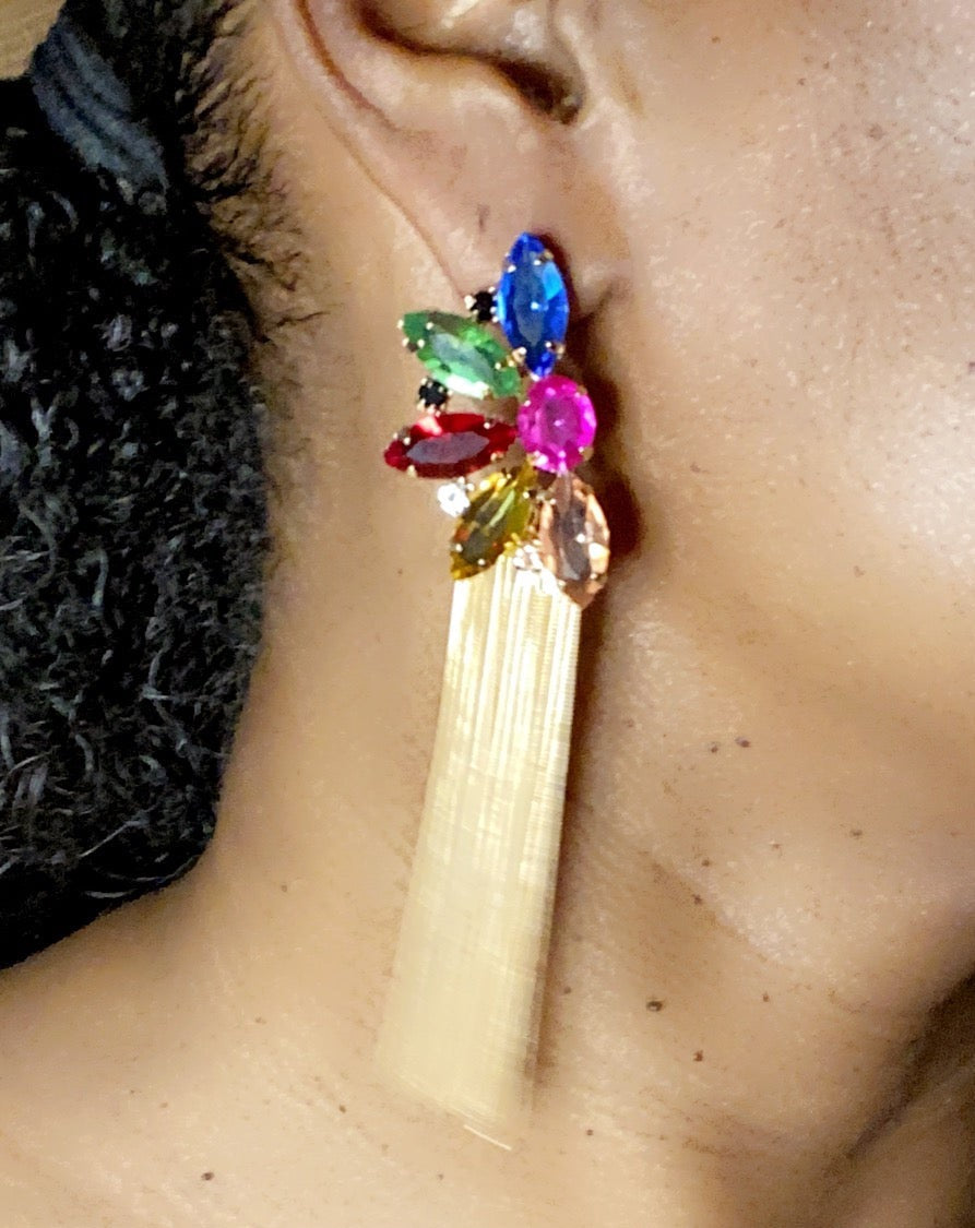 Luxe Rhinestone Dangle Earrings