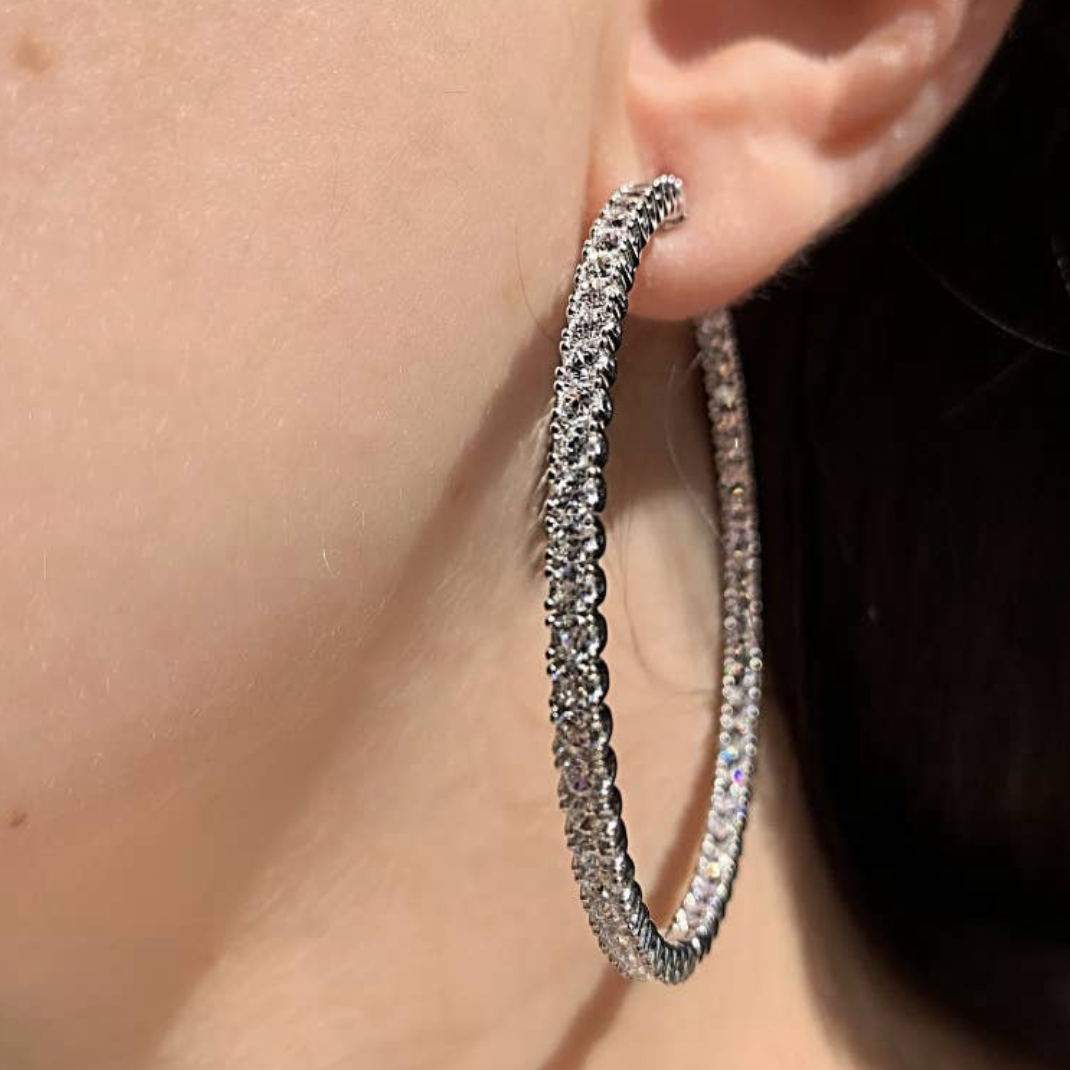 Luxe Diamond Hoop Earrings