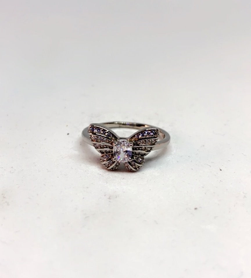 Mini Diamond Butterfly Ring