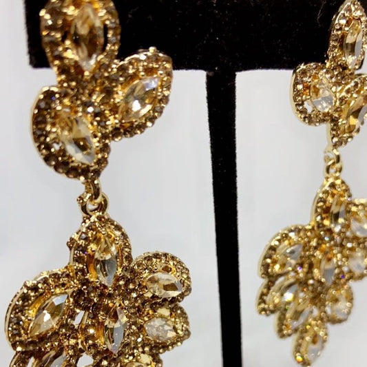 Golden Teardrop Dangle Earrings