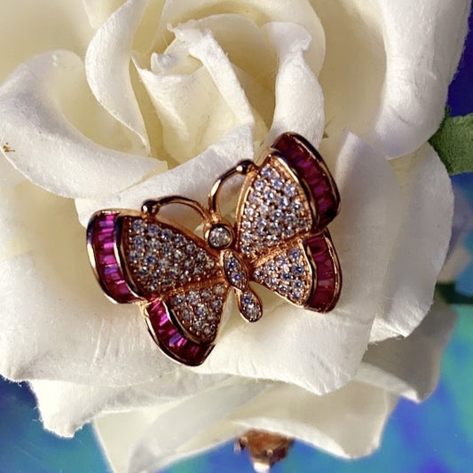 Pink Butterfly Ring