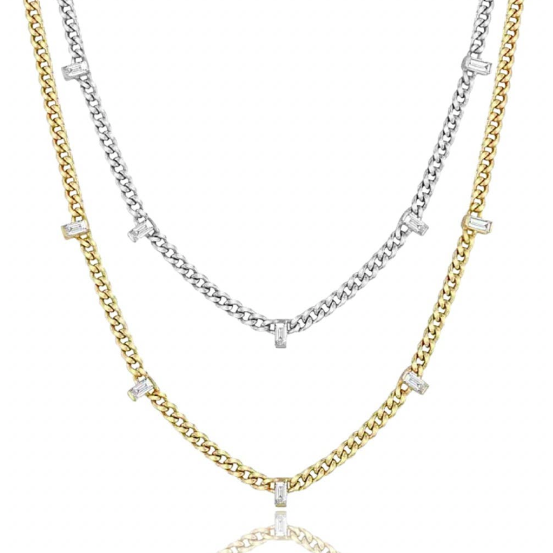 Baguette Chain Necklace