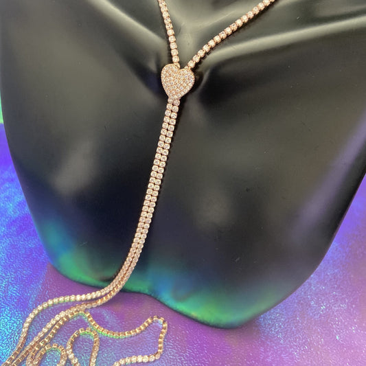 Diamond Heart Glide Necklace